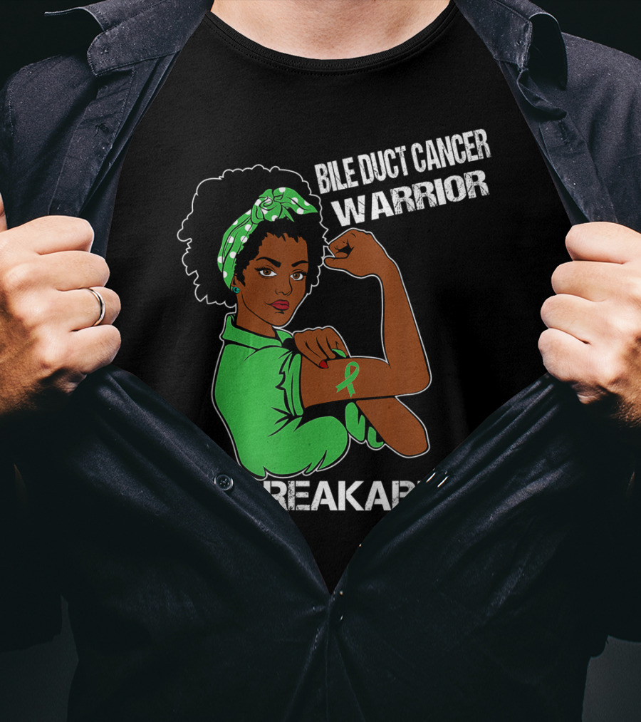 Bile Duct Cancer Warrior Unbreakable Strong Woman With Awareness T-Shirt