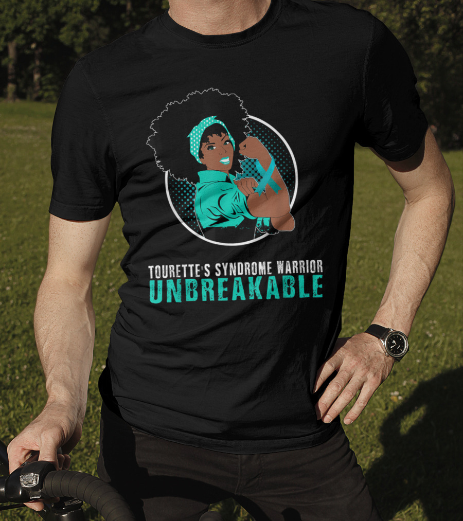Tourette's Syndrome Warrior Unbreakable Black Girl T-Shirt