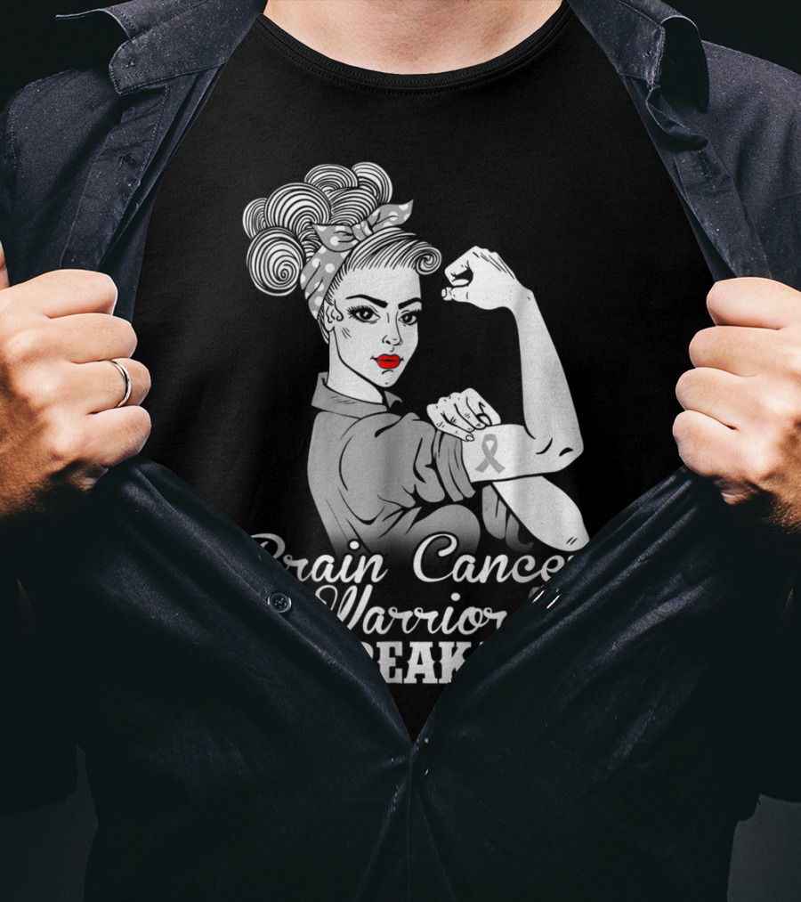 Brain Cancer Warrior Unbreakable Awareness T-Shirt
