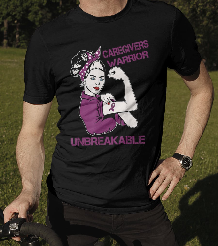 Caregivers Warrior Unbreakable Rosie The Riveter T-Shirt