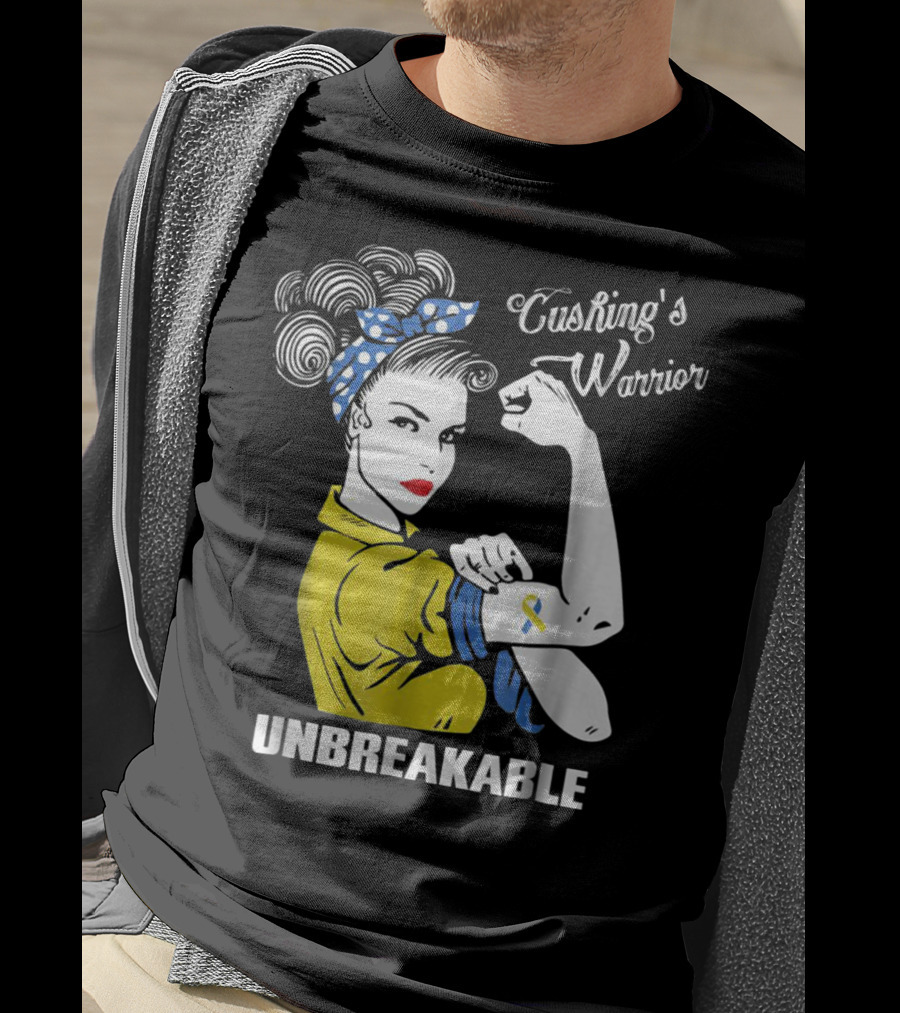 Cushing's Warrior Unbreakable Strong Woman Rosie Riveter T-Shirt