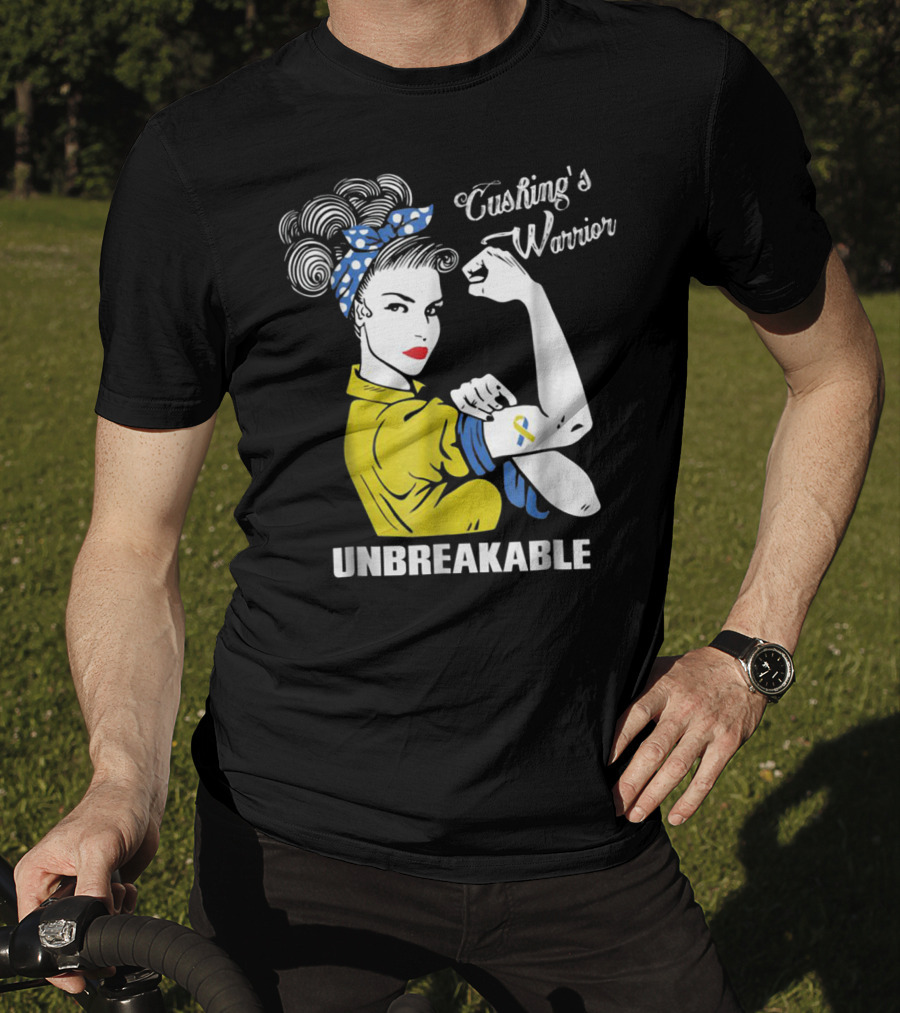 Cushing's Warrior Unbreakable Strong Woman Rosie Riveter T-Shirt