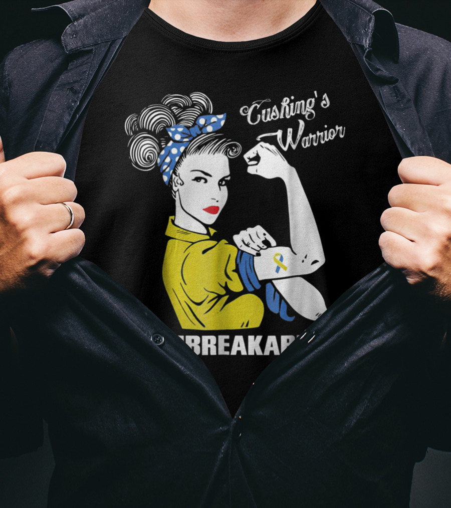 Cushing's Warrior Unbreakable Strong Woman Rosie Riveter T-Shirt