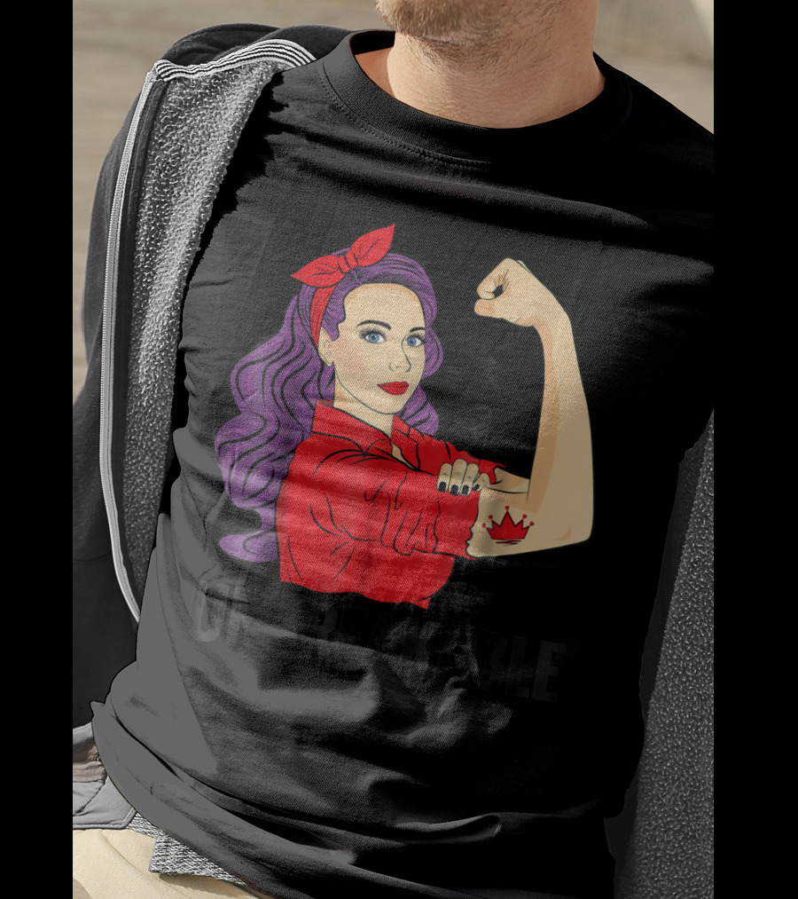 February Girl Unbreakable With Crown Tattoo Retro T-Shirt