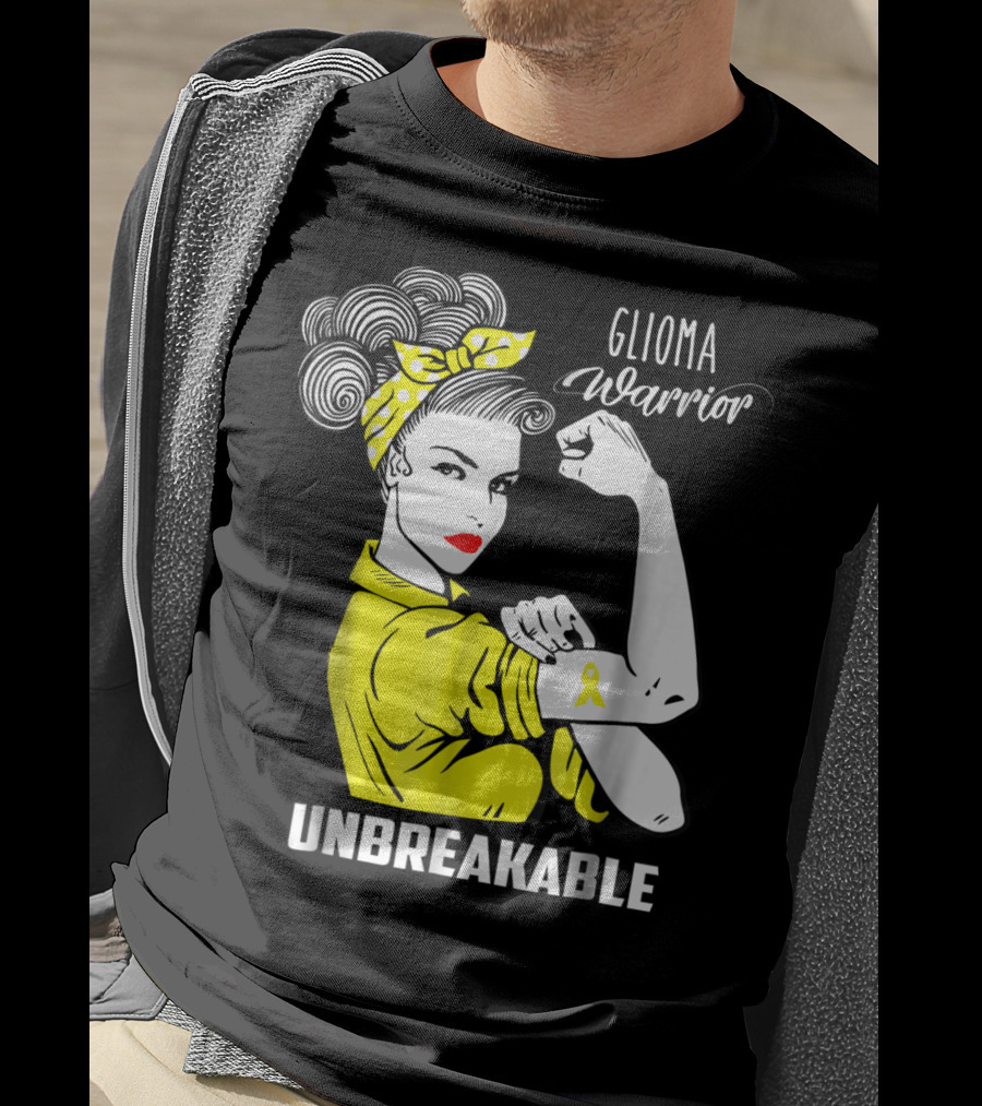Glioma Warrior Unbreakable Awareness Ribbon T-Shirt