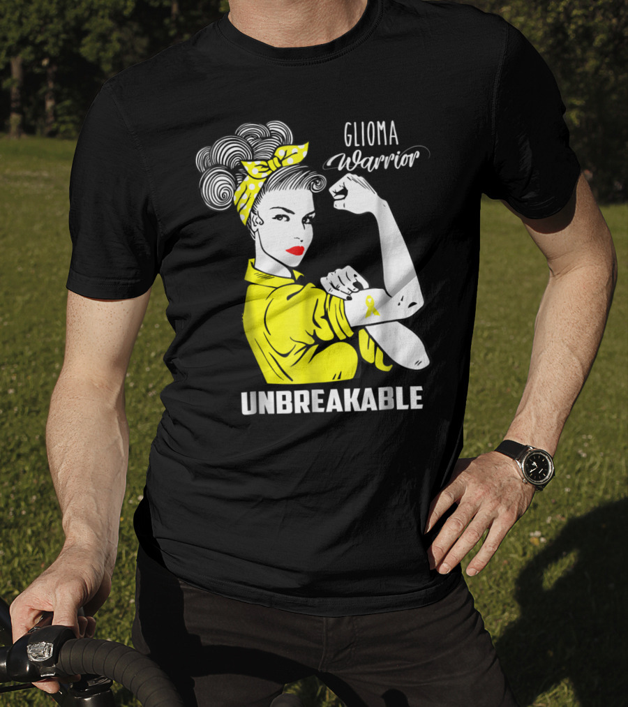 Glioma Warrior Unbreakable Awareness Ribbon T-Shirt