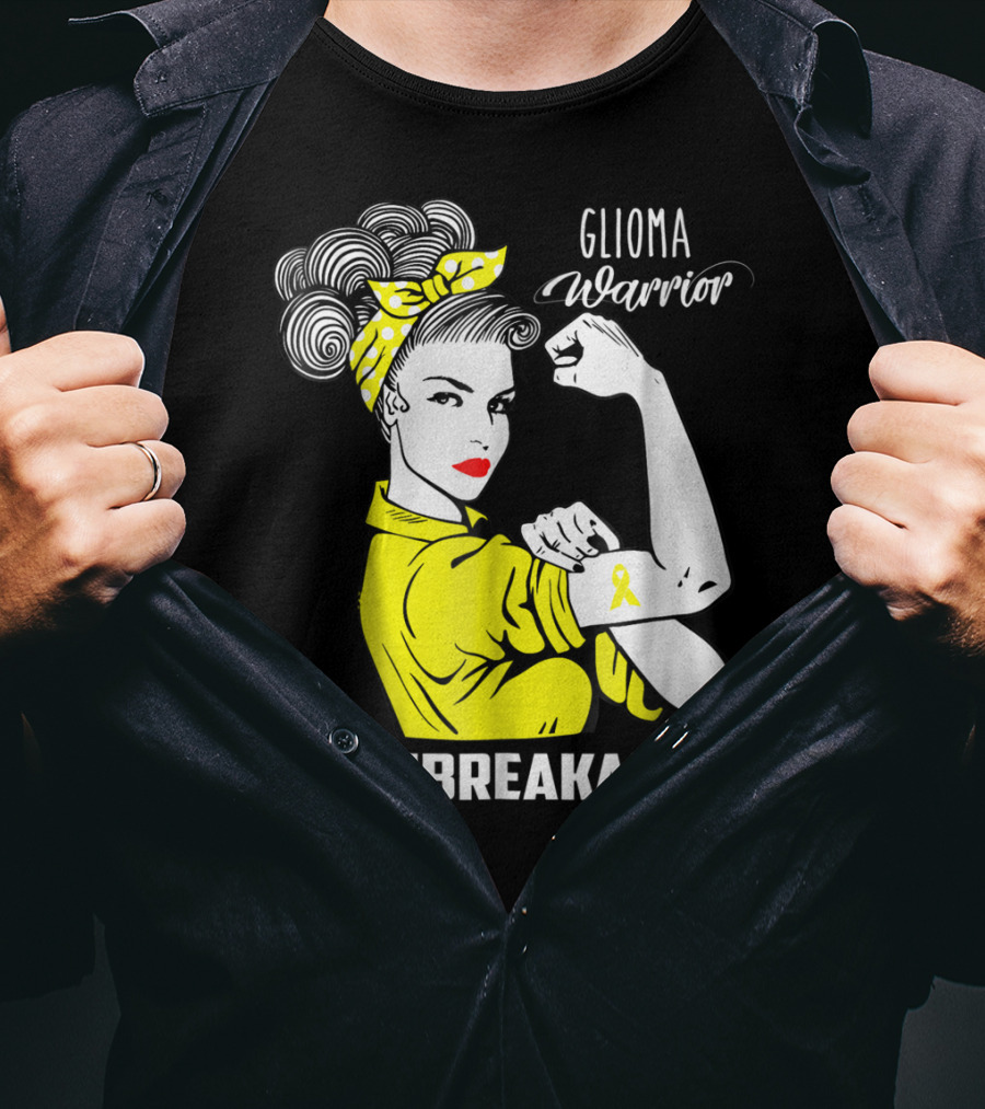 Glioma Warrior Unbreakable Awareness Ribbon T-Shirt