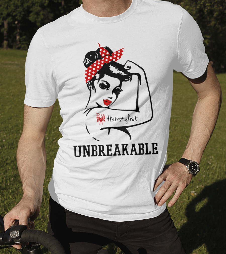 Hairstylist Unbreakable Retro Style Rosie The Riveter T-Shirt