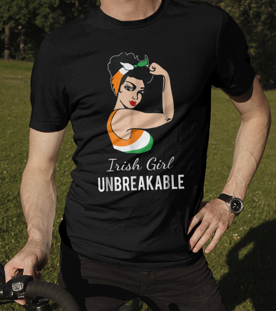 Irish Girl Unbreakable Strong Woman Empowerment T-Shirt