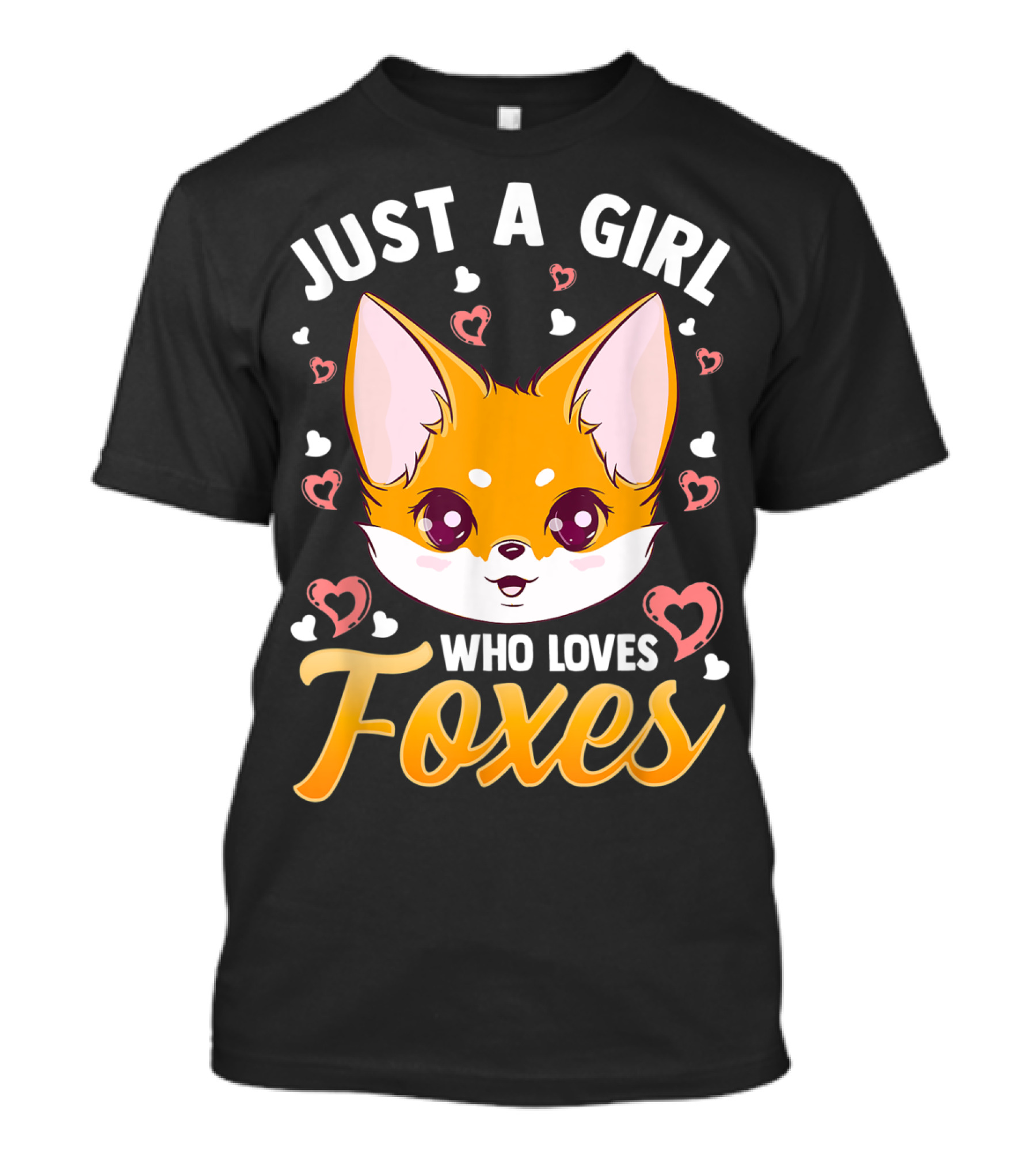 Just A Girl Who Loves Foxes Cute Fox Heart T-Shirt