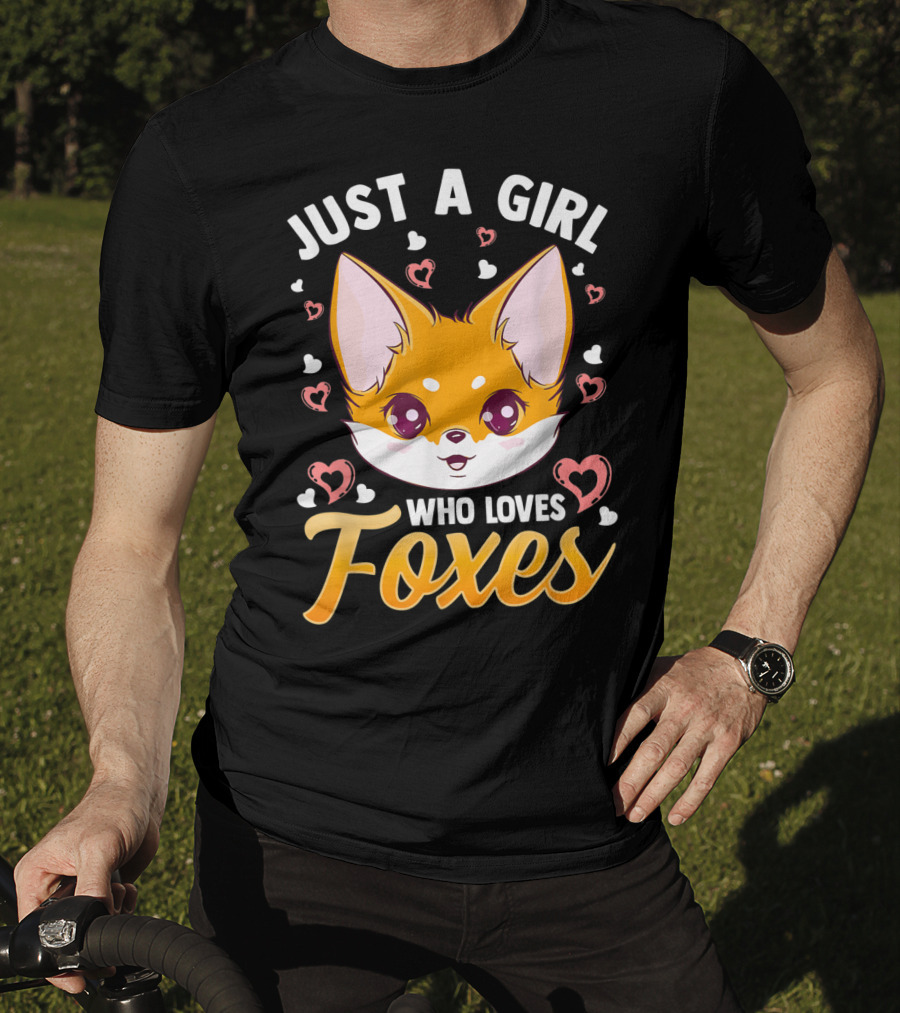 Just A Girl Who Loves Foxes Cute Fox Heart T-Shirt