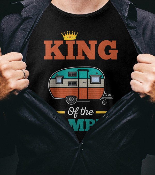 King Of The Camper Retro Camping Adventure T-Shirt