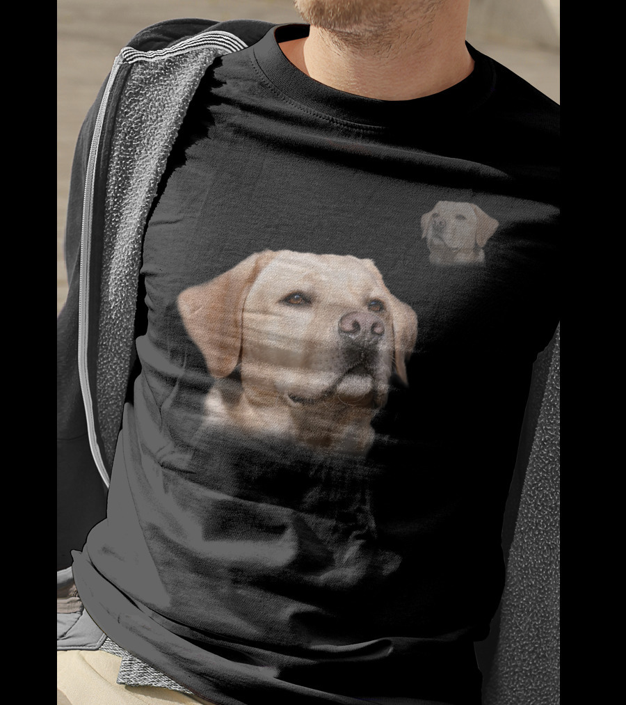 Funny Yellow Lab Dog Photo School Labrador T-Shirt