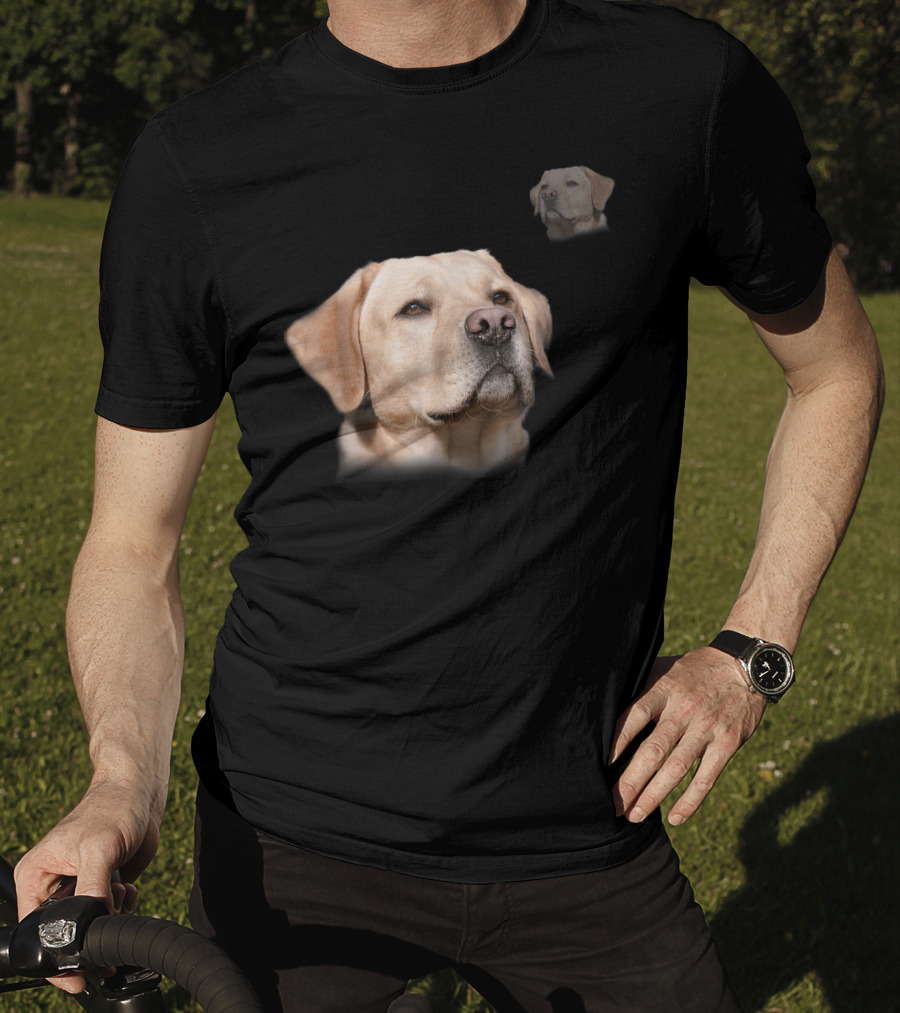 Funny Yellow Lab Dog Photo School Labrador T-Shirt