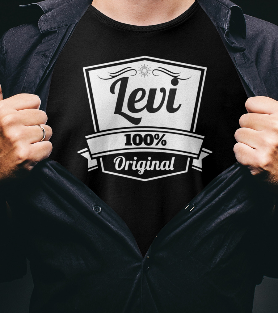 Levi 100 Percent Original Personalized Name Birthday T-Shirt