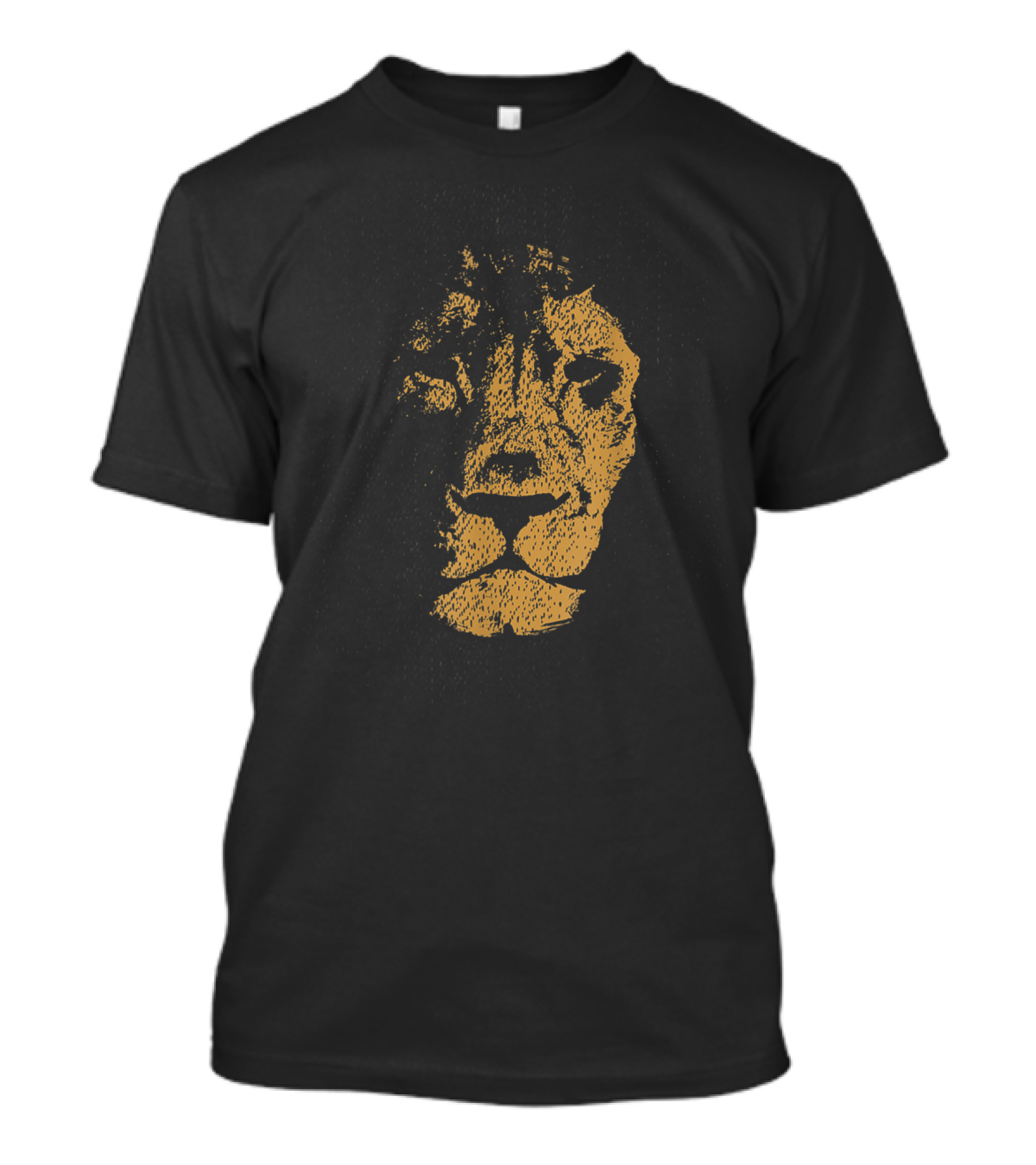 Lion Head Hand Drawn Textured T-Shirt