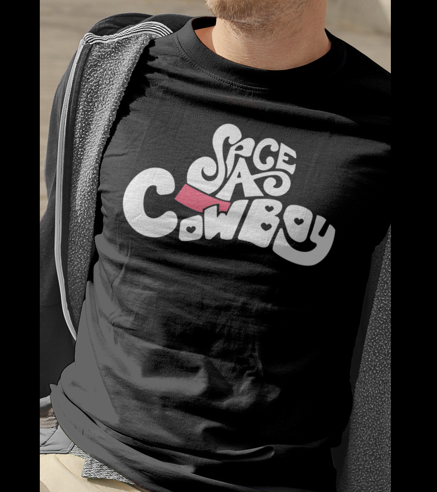 Space Cowboy Retro Typography T-Shirt