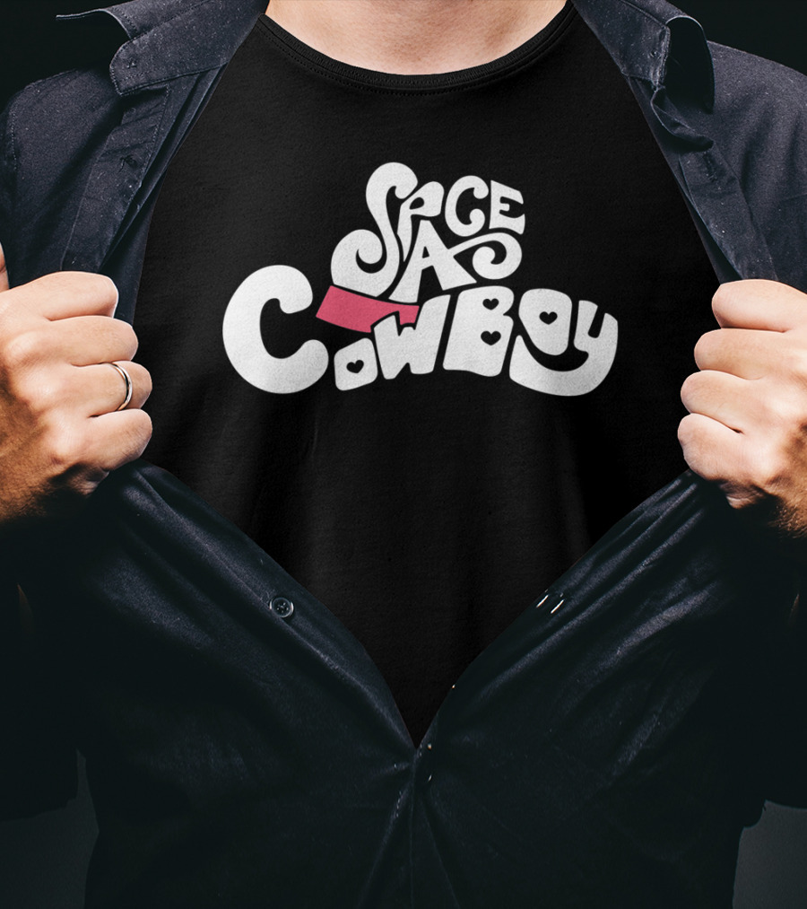 Space Cowboy Retro Typography T-Shirt