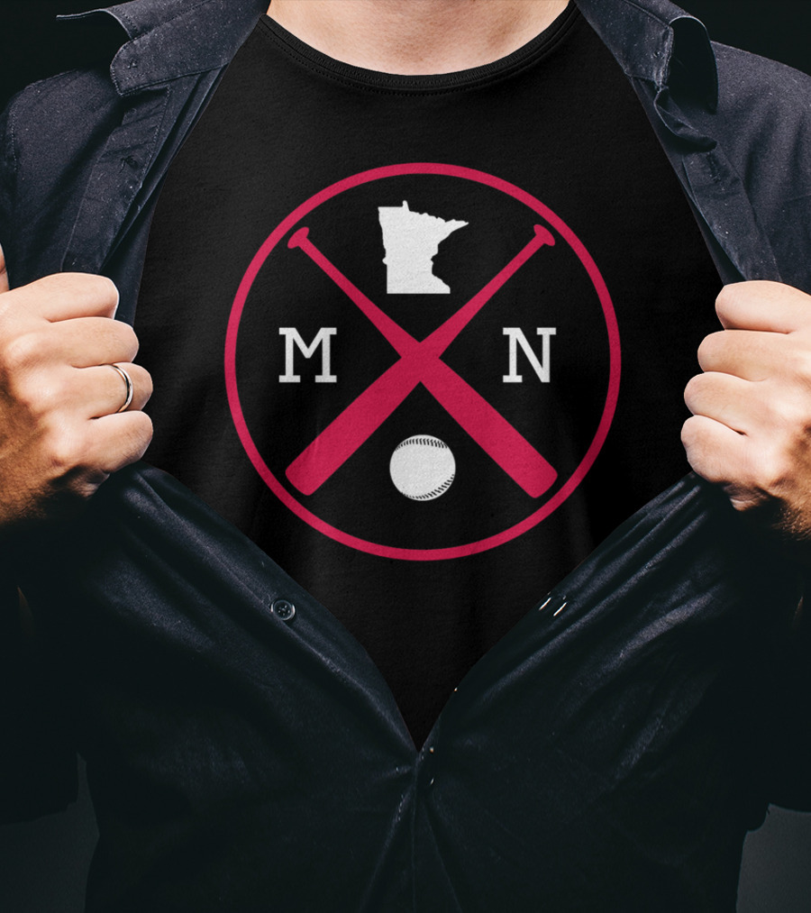 Minnesota MN Baseball Bats Mpls Stp Team Iconic T-Shirt