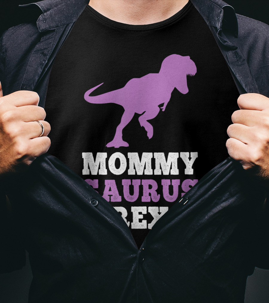 Mommysaurus Rex Purple Dinosaur Mother's Day Humor T-Shirt