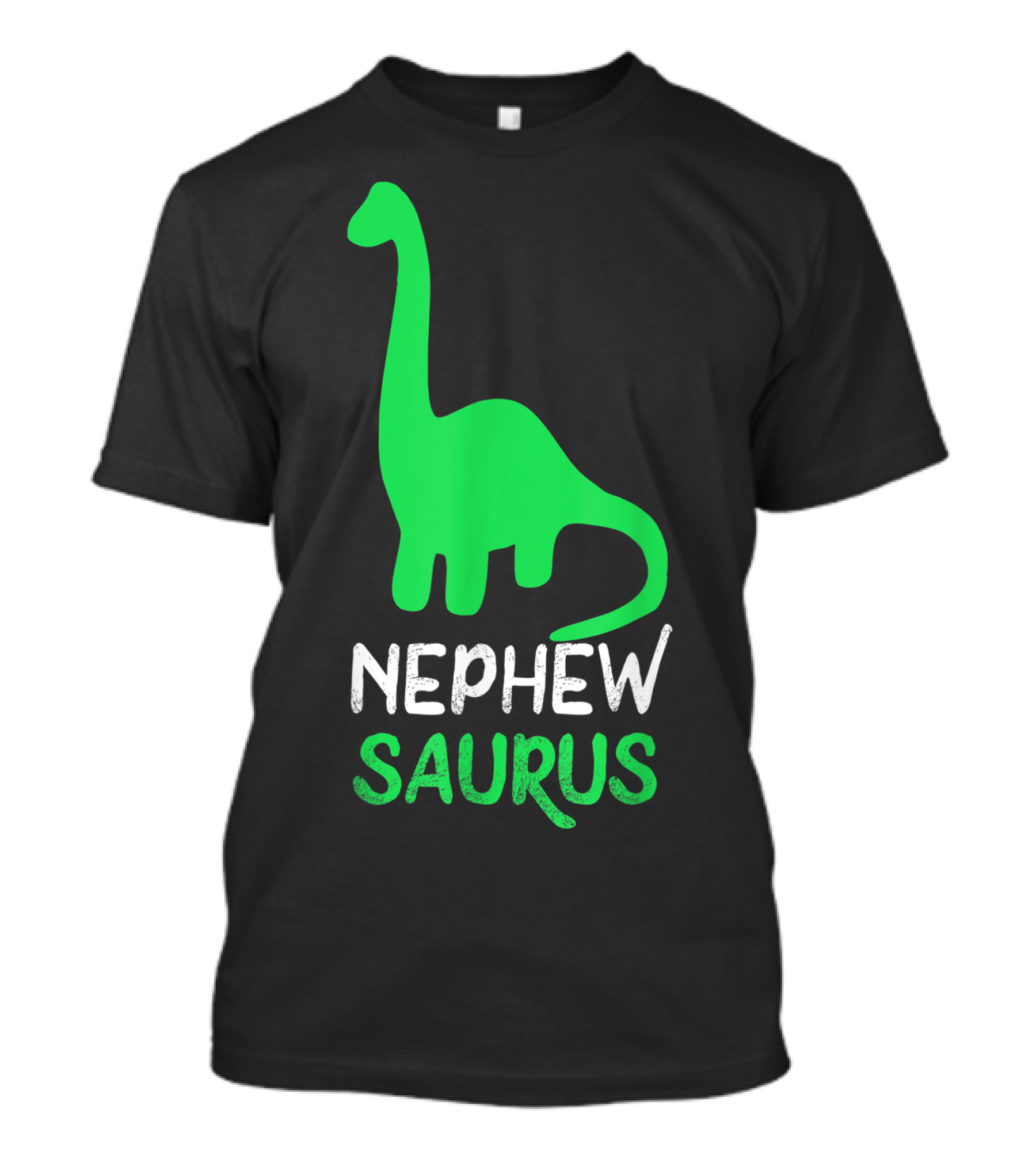 Nephewsaurus Funny Dinosaur Nephew Saurus Iconic Green Dinosaur T-Shirt