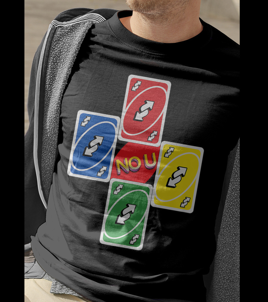 No U Reverse Card Cross Multicolor T-Shirt