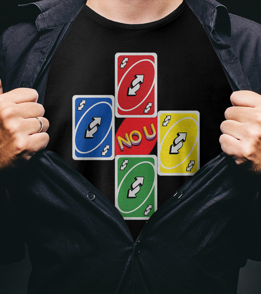 No U Reverse Card Cross Multicolor T-Shirt