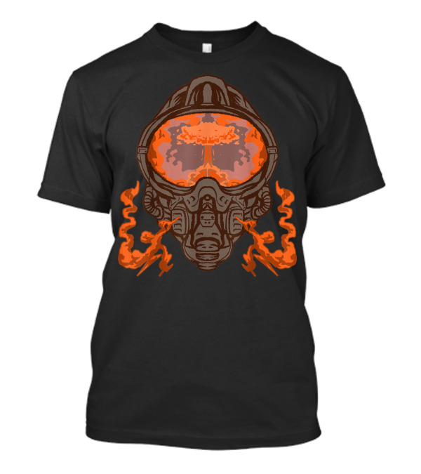 Nuke Atom Bomb Fallout Hydrogen Bomb Abomb Gas Mask Nuclear Explosion Reflection T-Shirt
