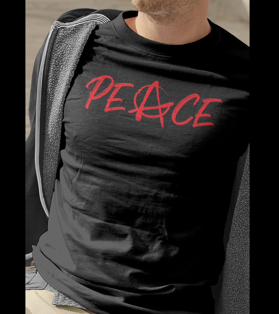 Peace Anarchy Anarcho Communism Mutualism Symbol Text T-Shirt