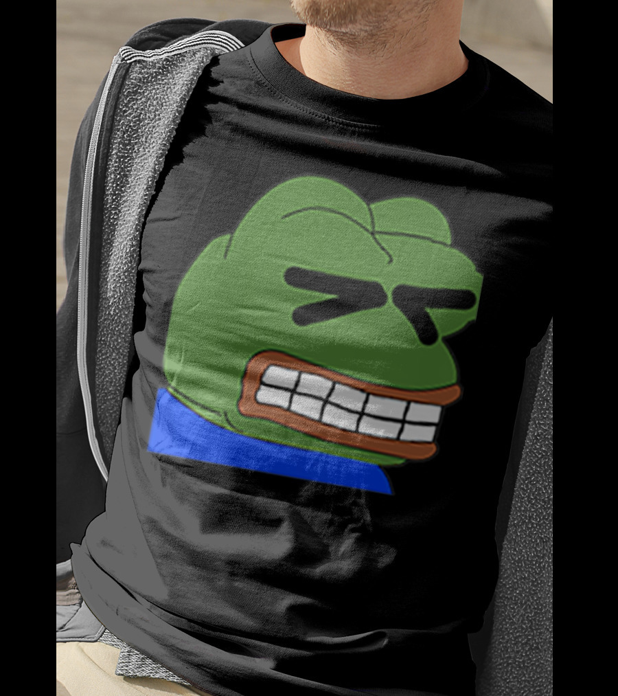 Pepepains Meme Frog Expression Emote T-Shirt