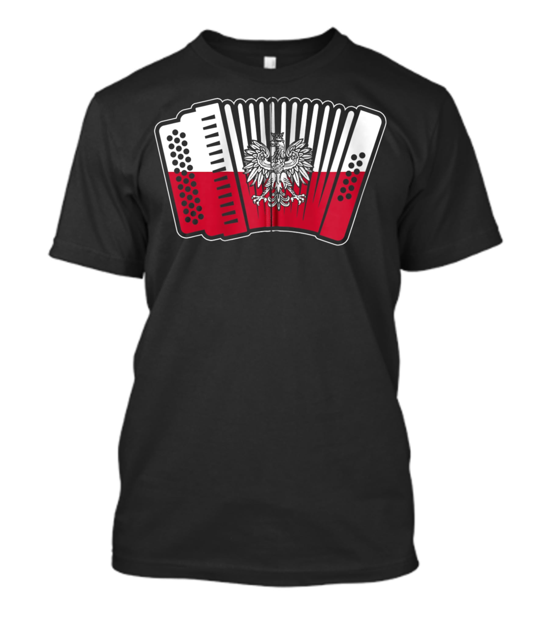 Polish Flag Eagle Accordion Polska T-Shirt