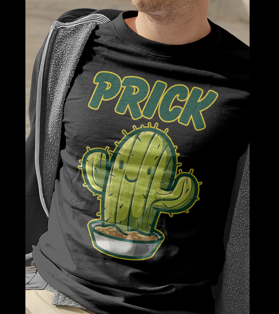 Prick Happy Smiley Cactus Epic Gag T-Shirt
