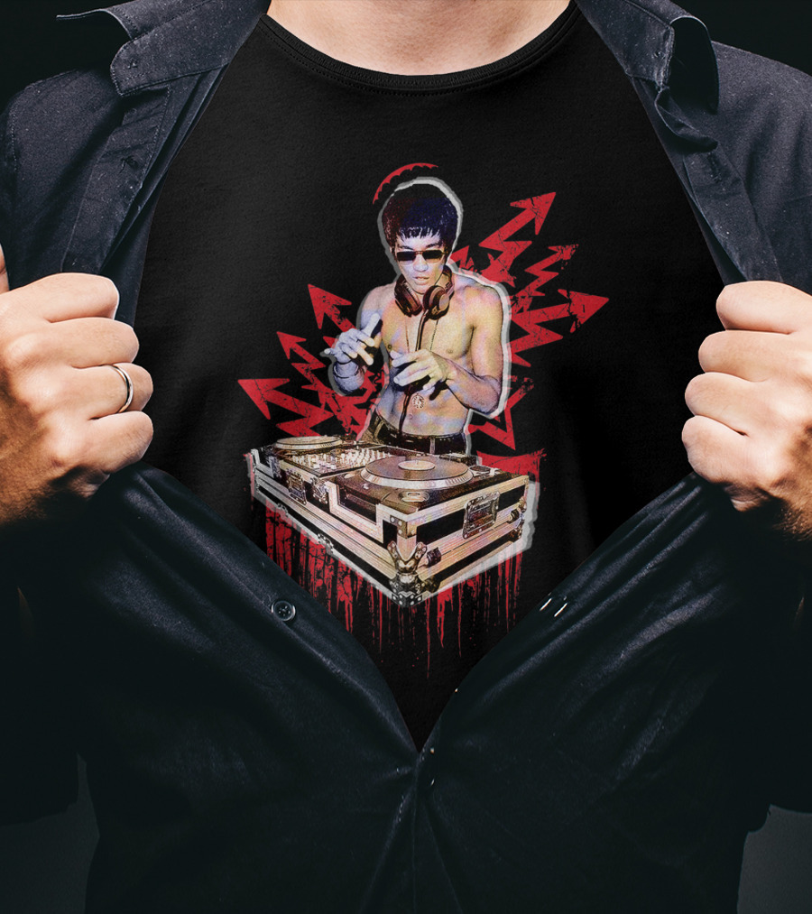Psycho Bruce Martial Arts DJ Music Lover T-Shirt