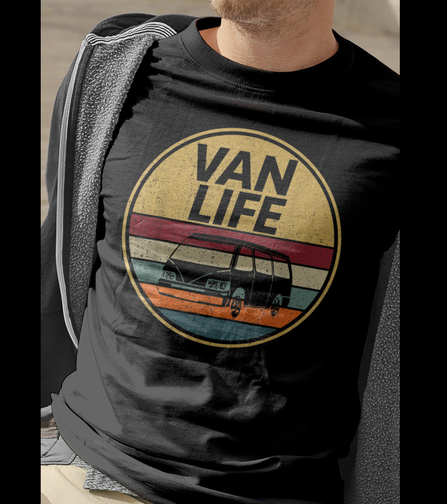 Van Life Retro Camper Vintage Vanlife Adventure T-Shirt