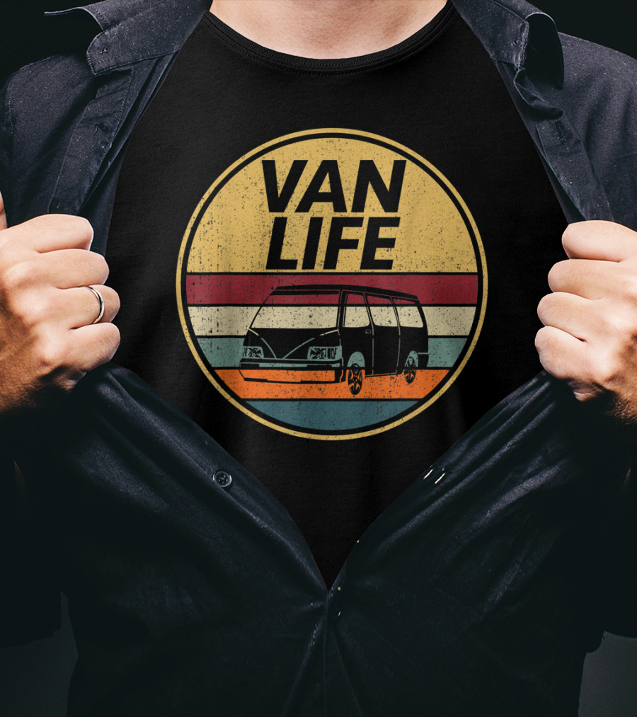 Van Life Retro Camper Vintage Vanlife Adventure T-Shirt