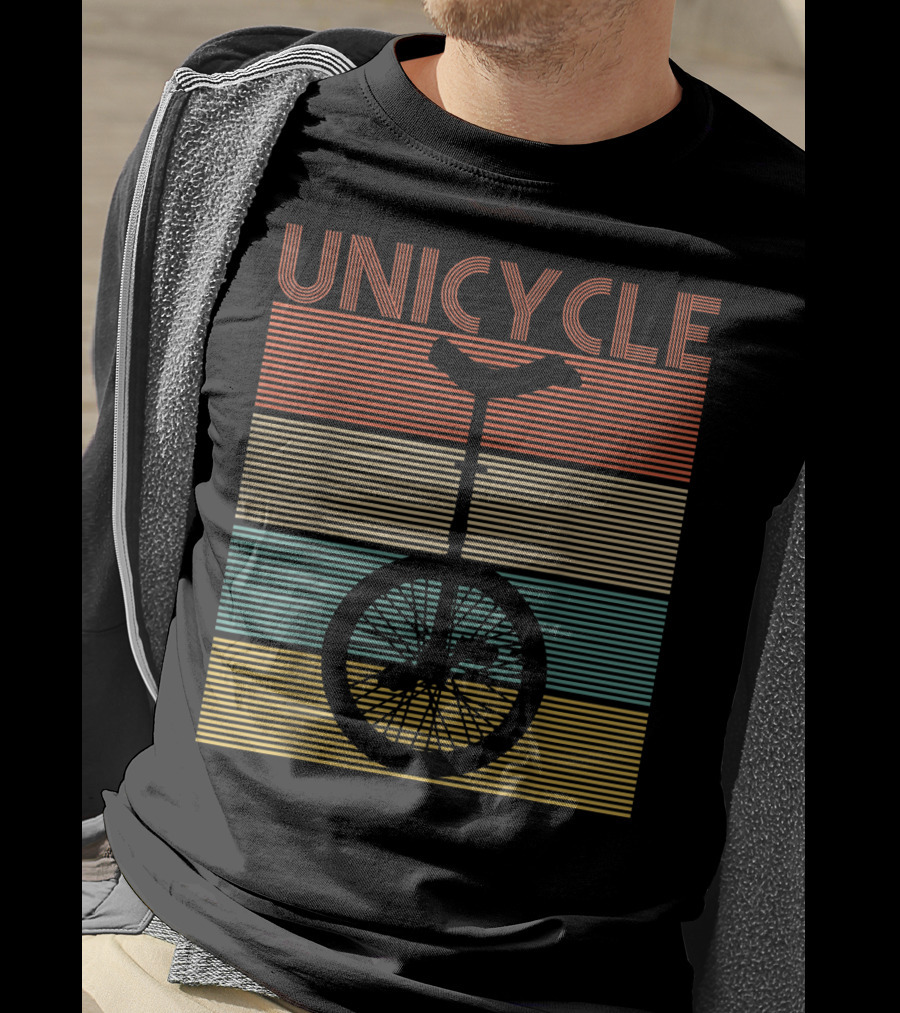Unicycle Retro Stripe T-Shirt