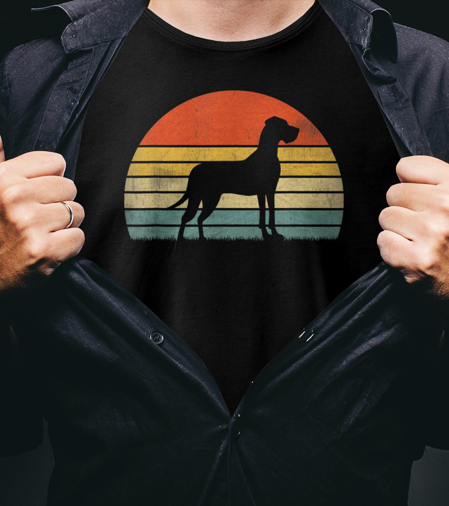 Retro Sunset Style Great Dane T-Shirt