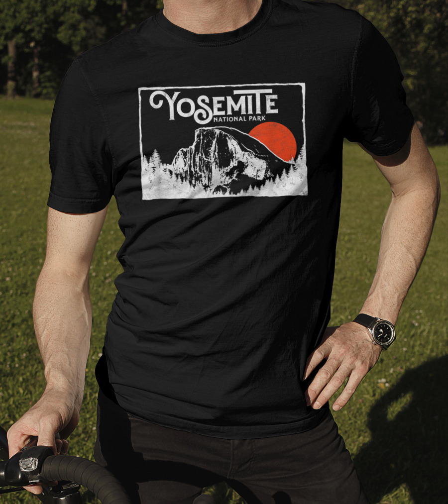Yosemite National Park Half Dome Retro Sun T-Shirt