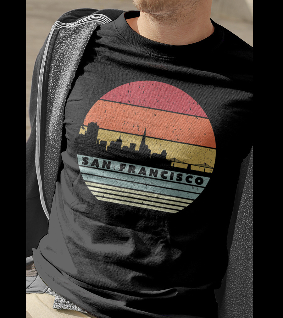 San Francisco Vintage Skyline Souvenir USA T-Shirt