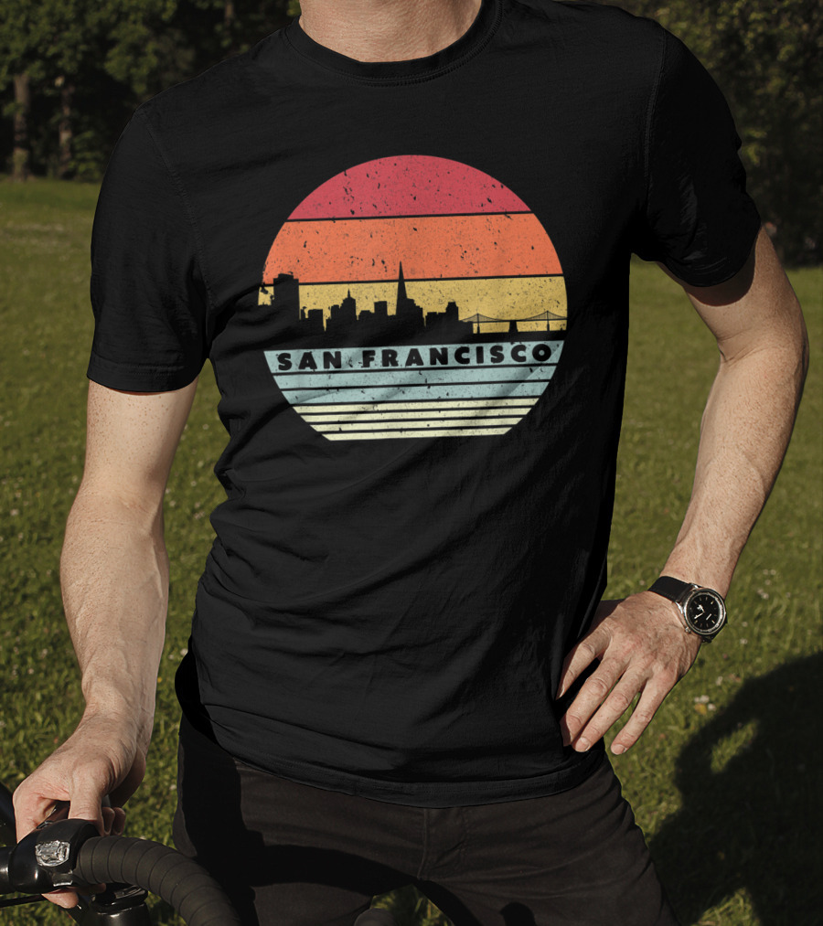 San Francisco Vintage Skyline Souvenir USA T-Shirt