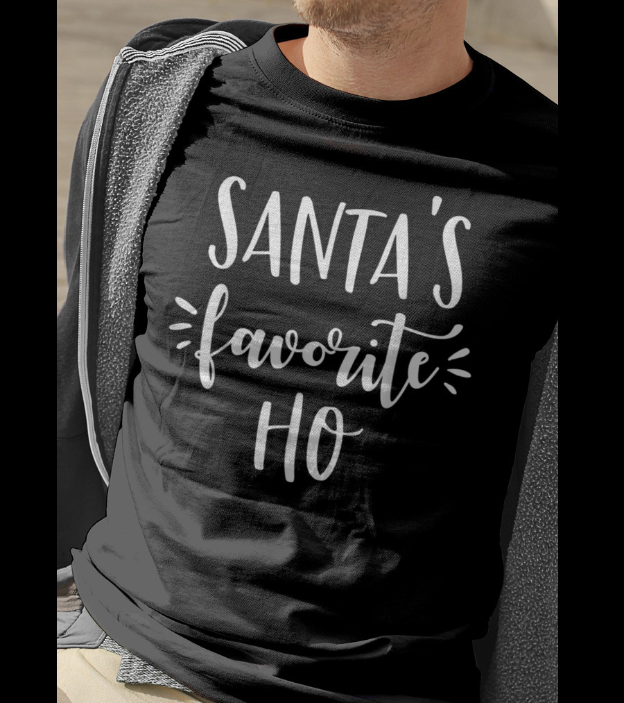 Santa's Favorite Ho Matching Christmas T-Shirt