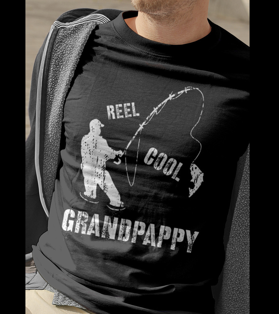 Reel Cool Grandpappy Fishing Fisherman Vintage T-Shirt
