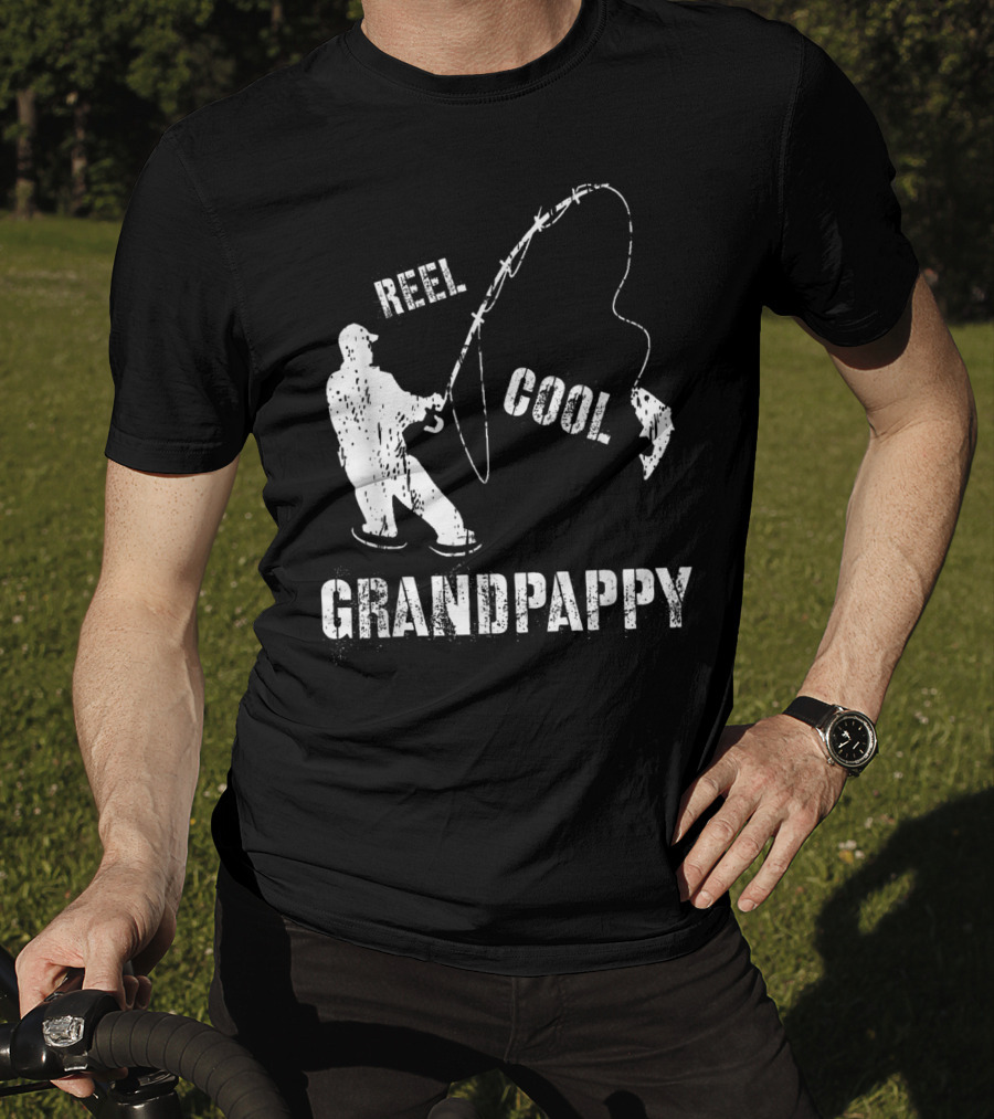 Reel Cool Grandpappy Fishing Fisherman Vintage T-Shirt