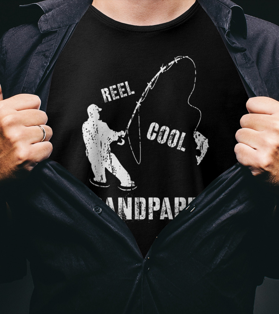 Reel Cool Grandpappy Fishing Fisherman Vintage T-Shirt