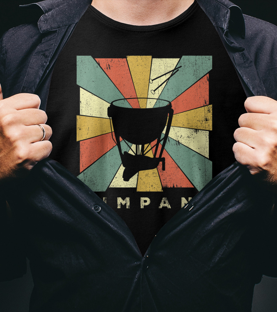 Timpani Vintage Percussion Music T-Shirt