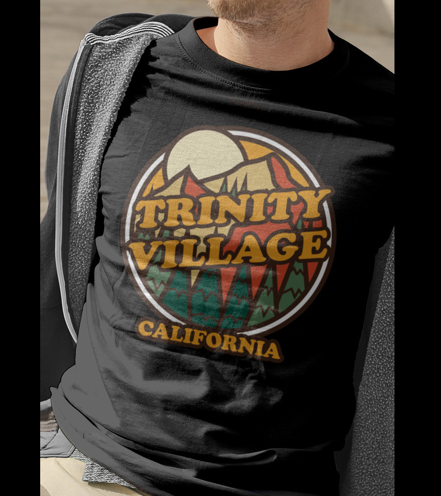 Trinity Village California Vintage Mountain Scenery T-Shirt