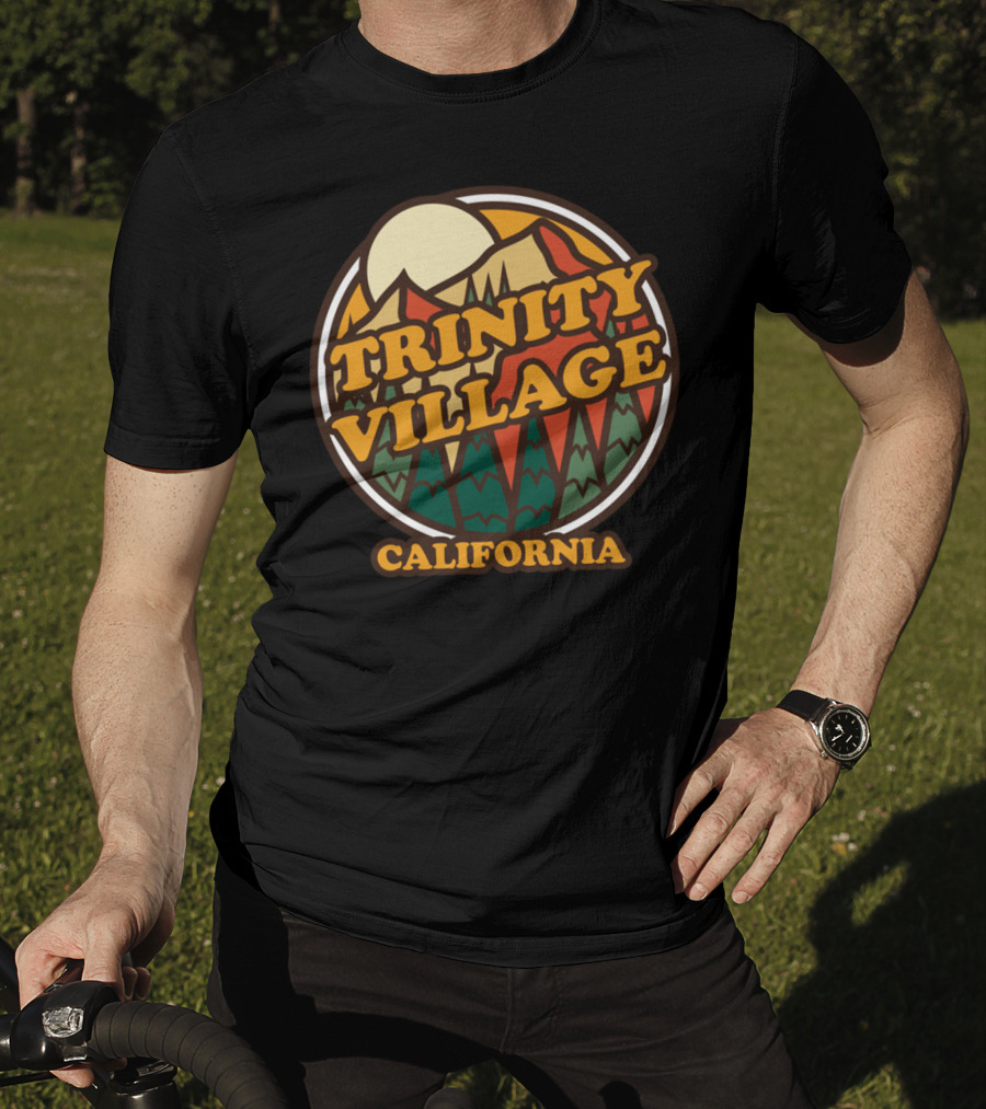 Trinity Village California Vintage Mountain Scenery T-Shirt