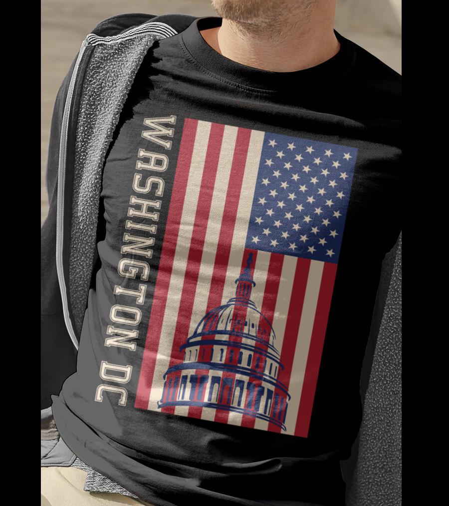 Washington DC American Flag Capitol Building T-Shirt