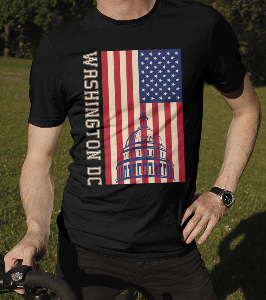 Washington DC American Flag Capitol Building T-Shirt