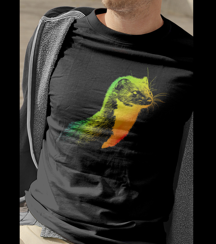 Weasel Vibrant Rainbow Spectrum T-Shirt